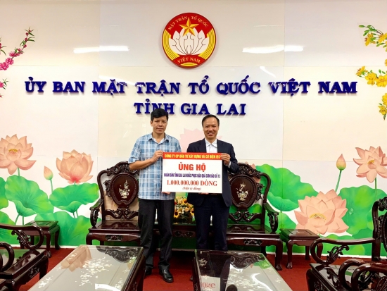 IEC CORP CHUNG TAY CÙNG ỦY BAN MẶT TRẬN TỔ QUỐC TỈNH GIA LAI KHẮC PHỤC HẬU QUẢ BÃO SỐ 13